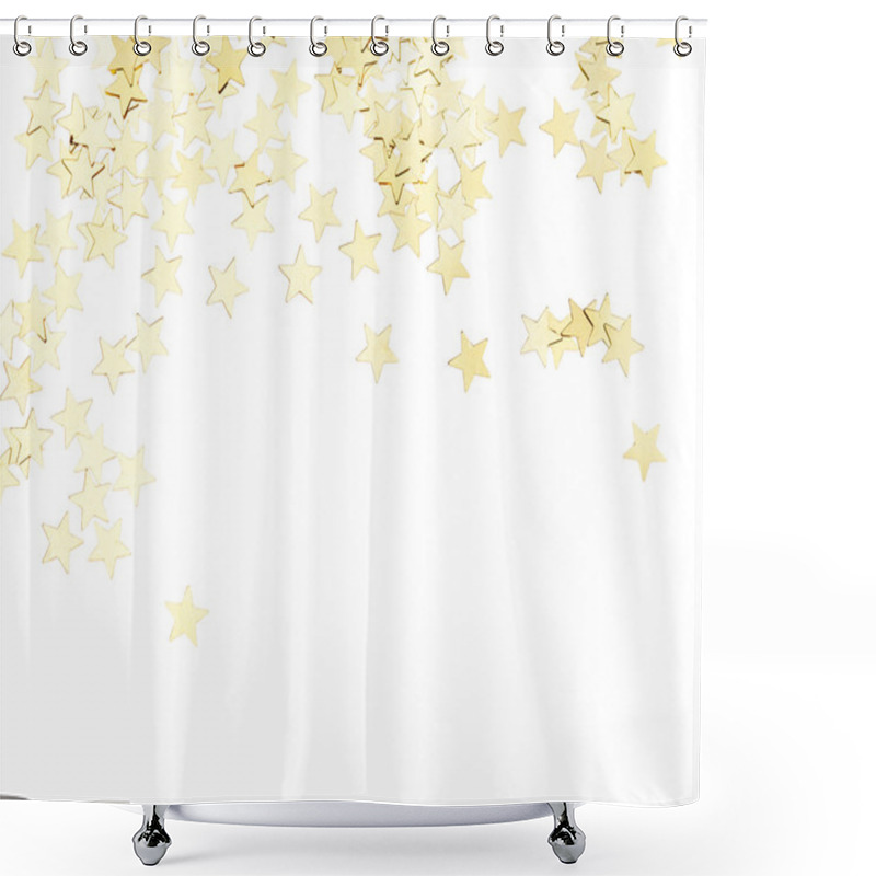 Personality  Golden Stars Isolated Shower Curtains