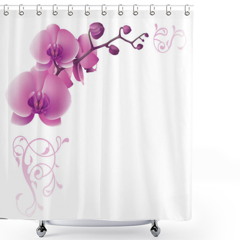 Personality  Invitation Card With Flower Shower Curtains