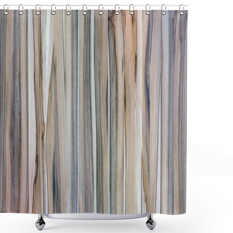 Personality  A Fragment Of A Wooden Panel Hardwood. Walnut. Shower Curtains