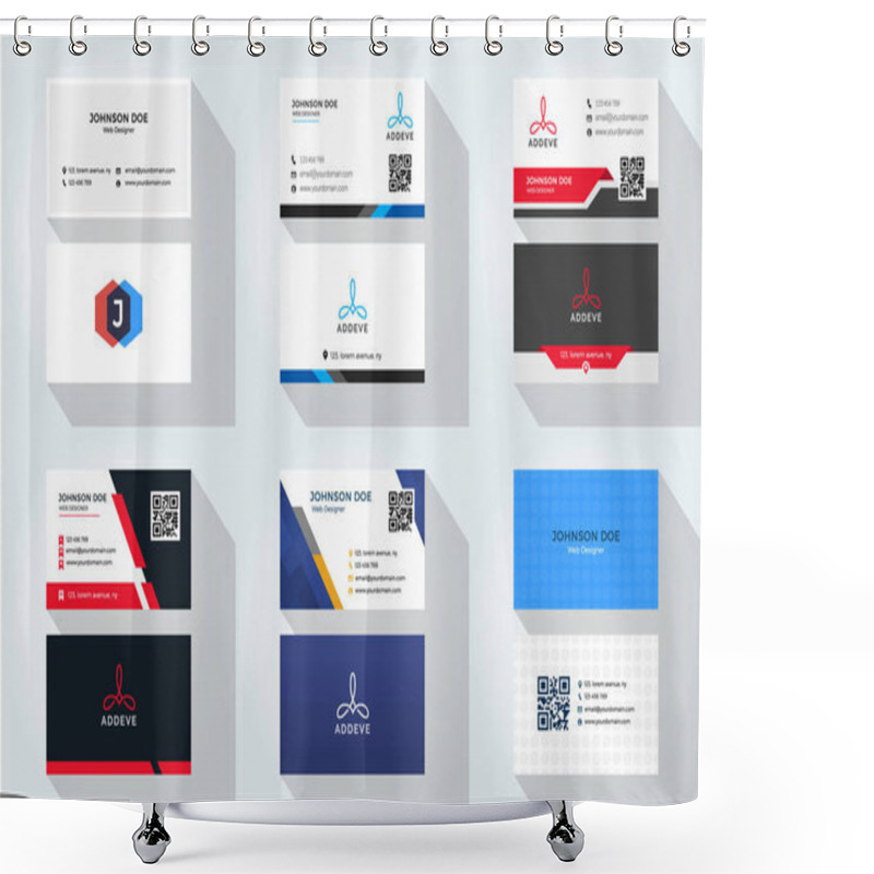 Personality  Corporate Business Card Set With Abstract Logo  Shower Curtains