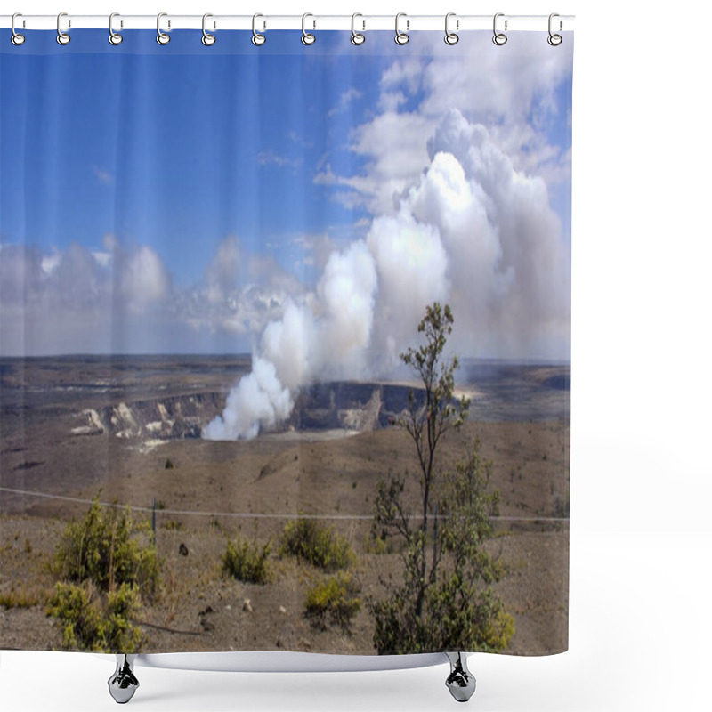 Personality  Smoking Kilauea Summit Lava Lake In The Hawaii Volcanoes National Park, UNESCO World Heritage Site, Big Island, Hawaii, USA. 11.04.2010 Shower Curtains