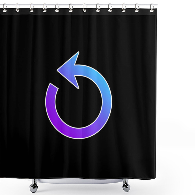 Personality  Arrow Circle Blue Gradient Vector Icon Shower Curtains