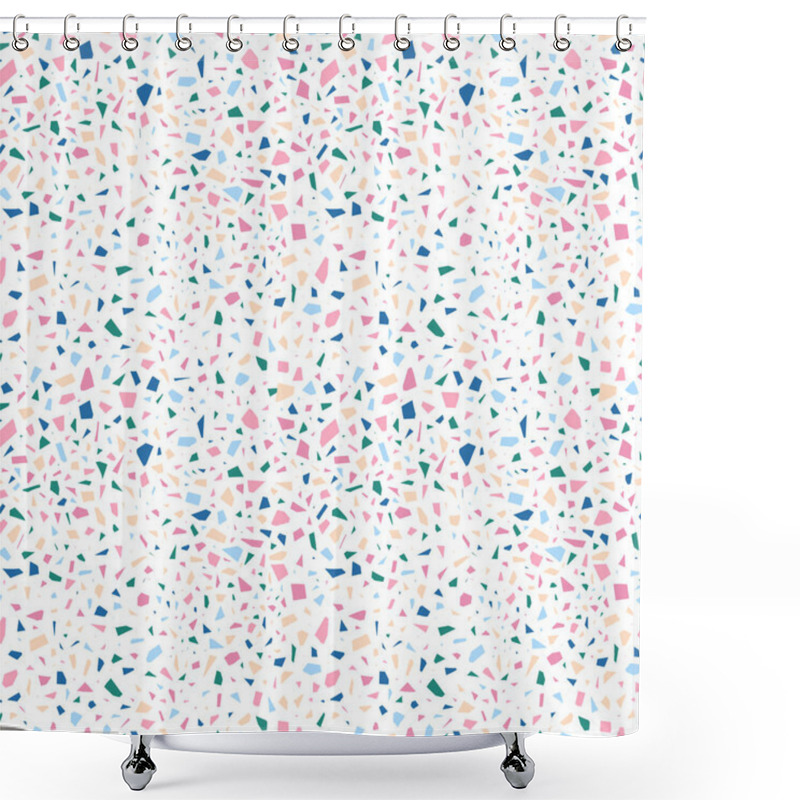 Personality  Pink Terrazzo Seamless Pattern Shower Curtains