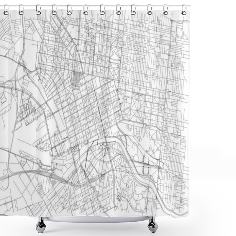 Personality  Streets Of Melbourne, City Map, Australia. Street Map Shower Curtains