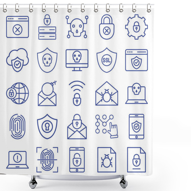 Personality  Security Isolated Vector Icon Which Can Easily Modify Or Edit Shower Curtains