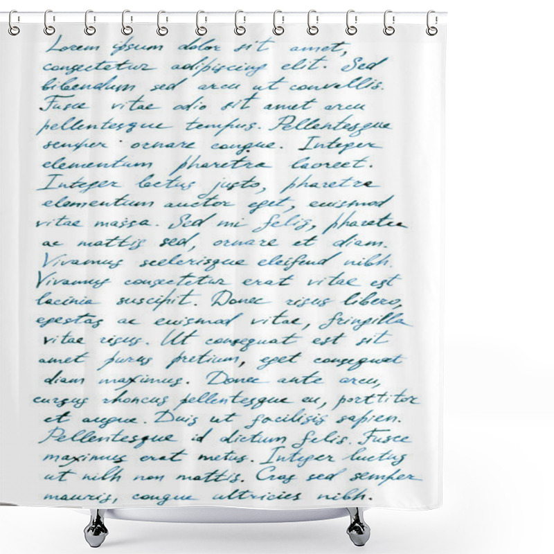 Personality  Hand Writing Page Notes - Latin Text Lorem Ipsum Shower Curtains