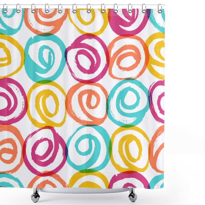 Personality  Seamless Abstract Hand Drawn Pattern  Shower Curtains