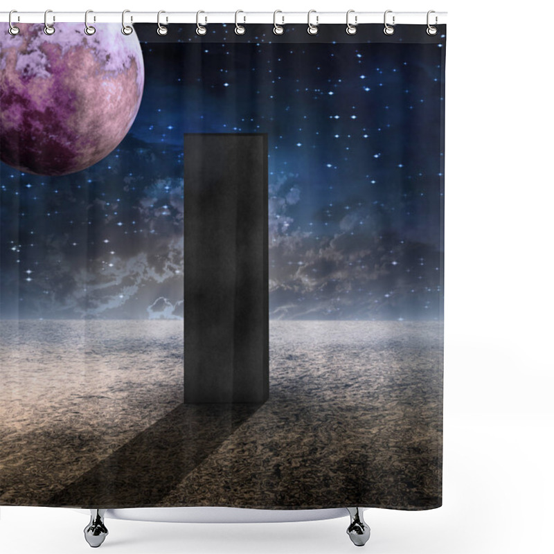 Personality  Monolith On Lifeless Planet Shower Curtains