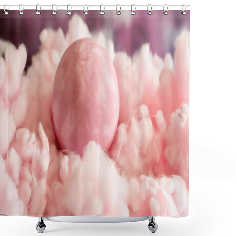 Personality  Explore A Breathtaking Cosmic Landscape Where A Vibrant Pink Planet Floats Amidst Fluffy Pink Clouds, Creating A Surreal Atmosphere. This Enchanting Scene Invites You To A Whimsical World Of Dreams And Creativity. Shower Curtains