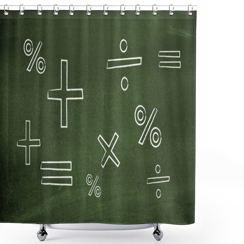 Personality  Math Symbols Shower Curtains