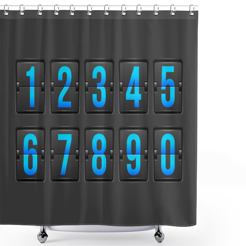 Personality  Countdown Timer Scoreboard Shower Curtains