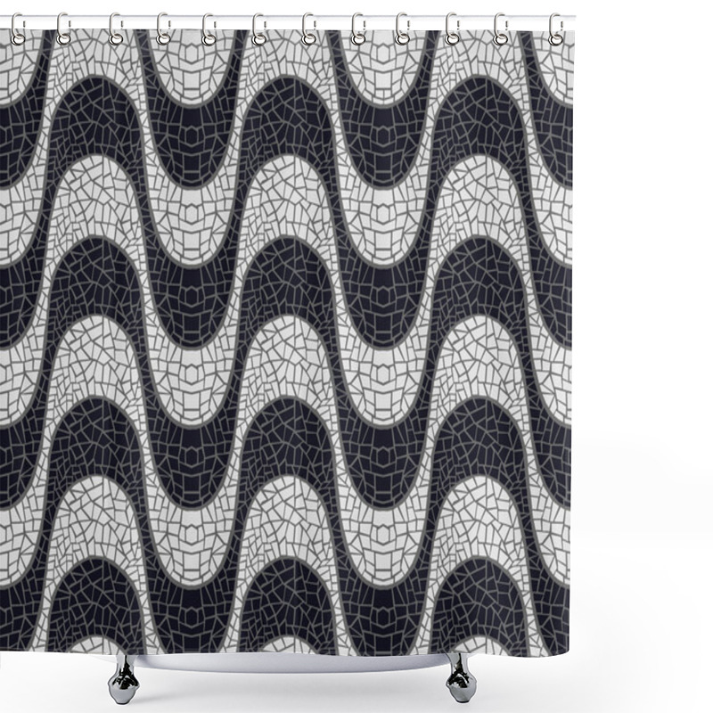 Personality  Wave Pavement Pattern Shower Curtains