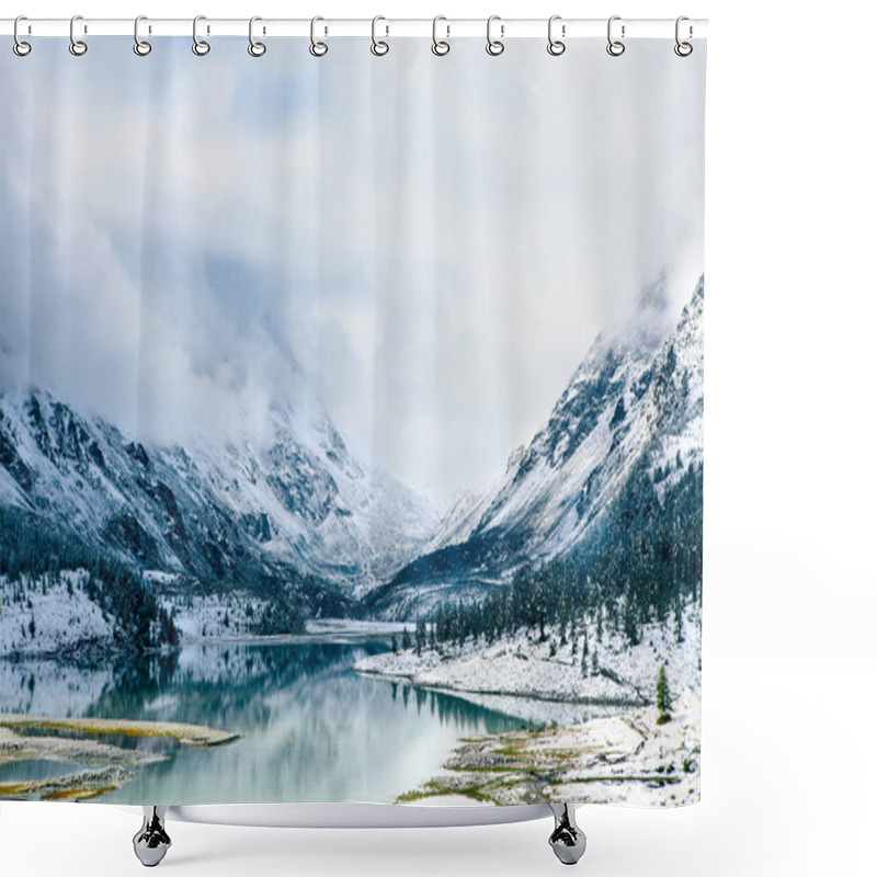 Personality  Mountain Lake Shower Curtains