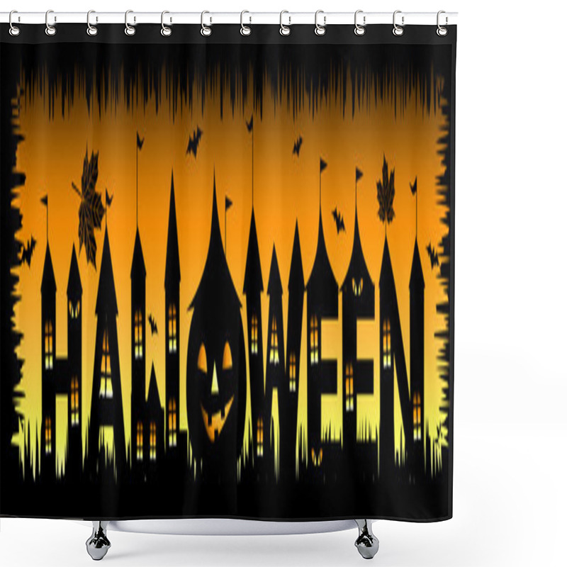 Personality  Halloween Party Background Shower Curtains