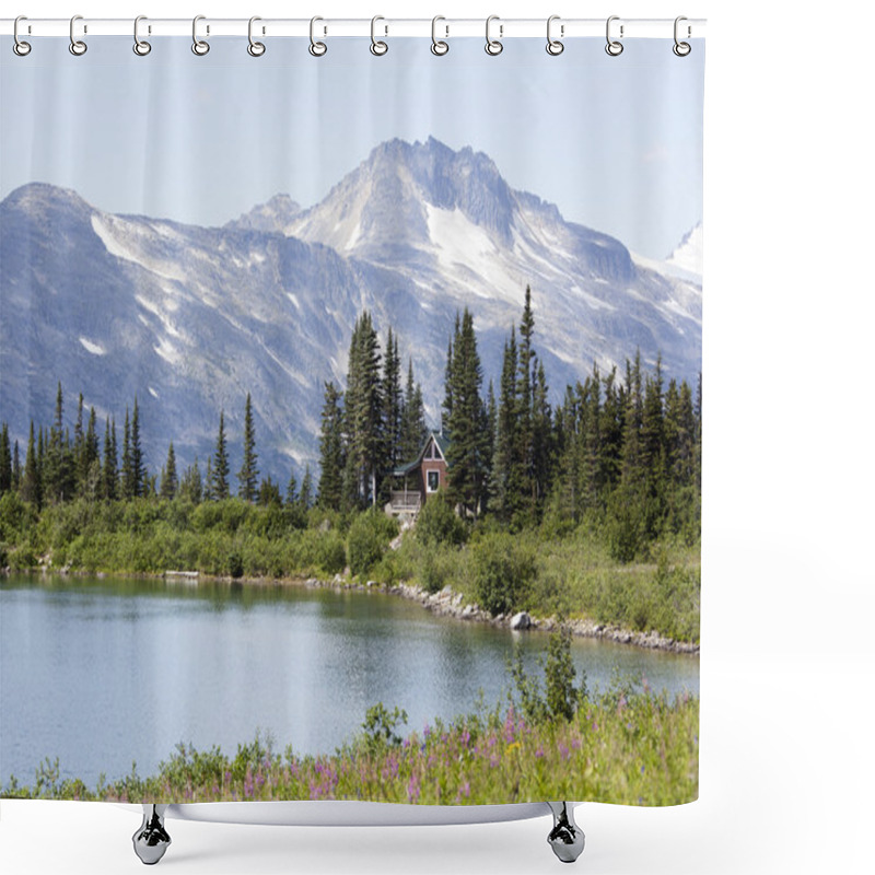 Personality  House By The Lake Shower Curtains