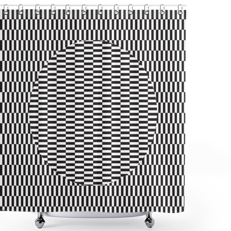 Personality  Optical Illusion Of Torsion And Rotation Movement. Dynamic Effect. Shower Curtains