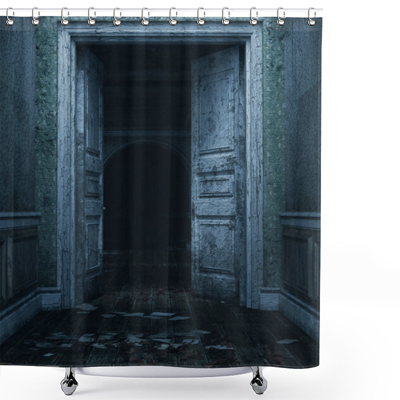 Personality  An Old Doors In Abandoned House,3d Rendering	 Shower Curtains