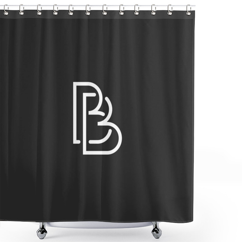 Personality  Letter B Monogram Logo Shower Curtains