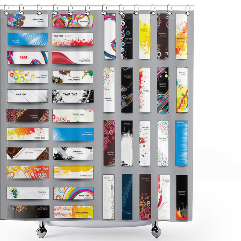 Personality  Mix Collection Vertical And Horizontal Banners Shower Curtains