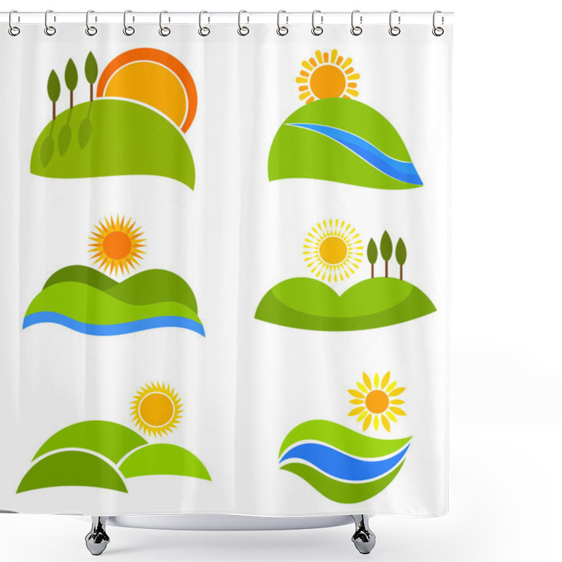 Personality  Landscapes Icons Shower Curtains