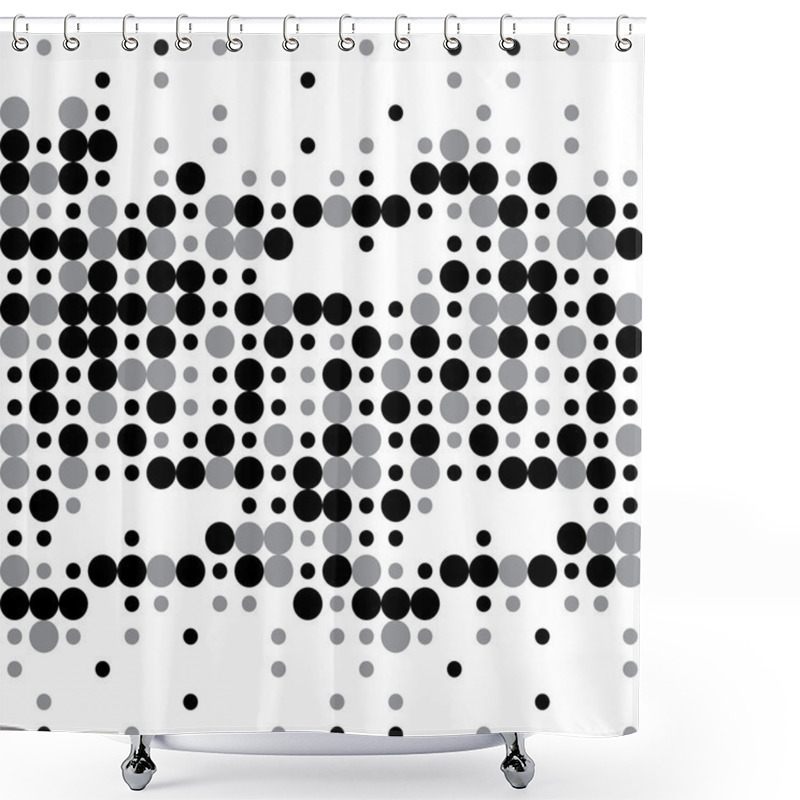 Personality  Vector Seamless Pattern. Stylish Monochrome Dots. Interior Design Wallpaper. Shower Curtains