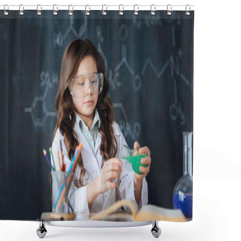 Personality  Researcher Taking Part In The Chemistry  Shower Curtains