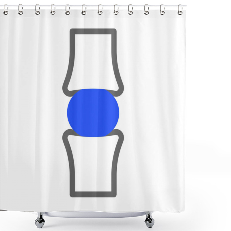 Personality  Human Joint Icon.  Medical Illustration Of A Synovial Joint. Shower Curtains