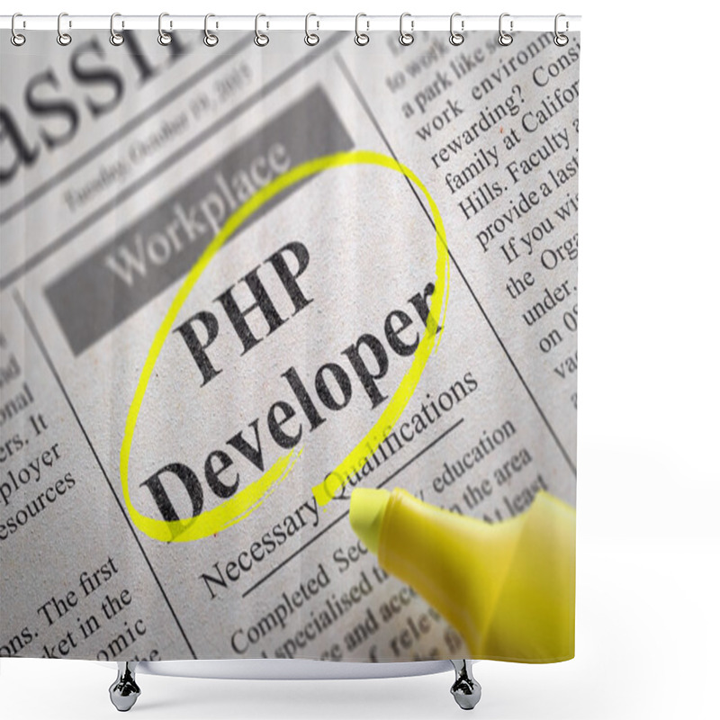 Personality  PHP Developer Vacancy In Newspaper. Shower Curtains