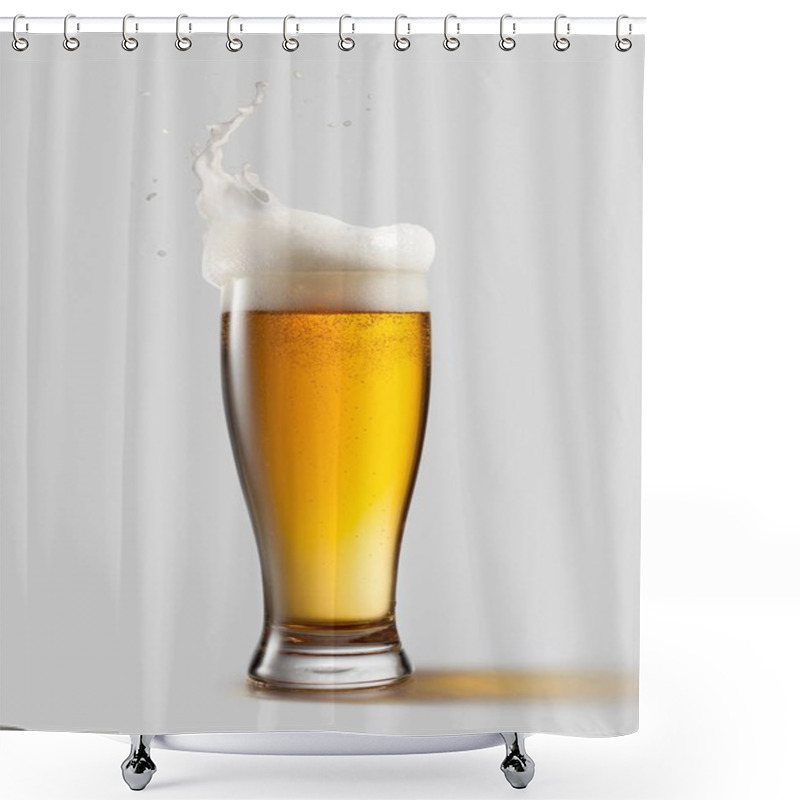 Personality  Cold Beer With Foam Shower Curtains