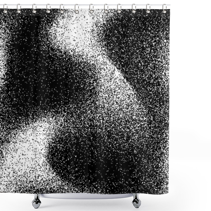 Personality  Black Abstract Grain Texture Shower Curtains