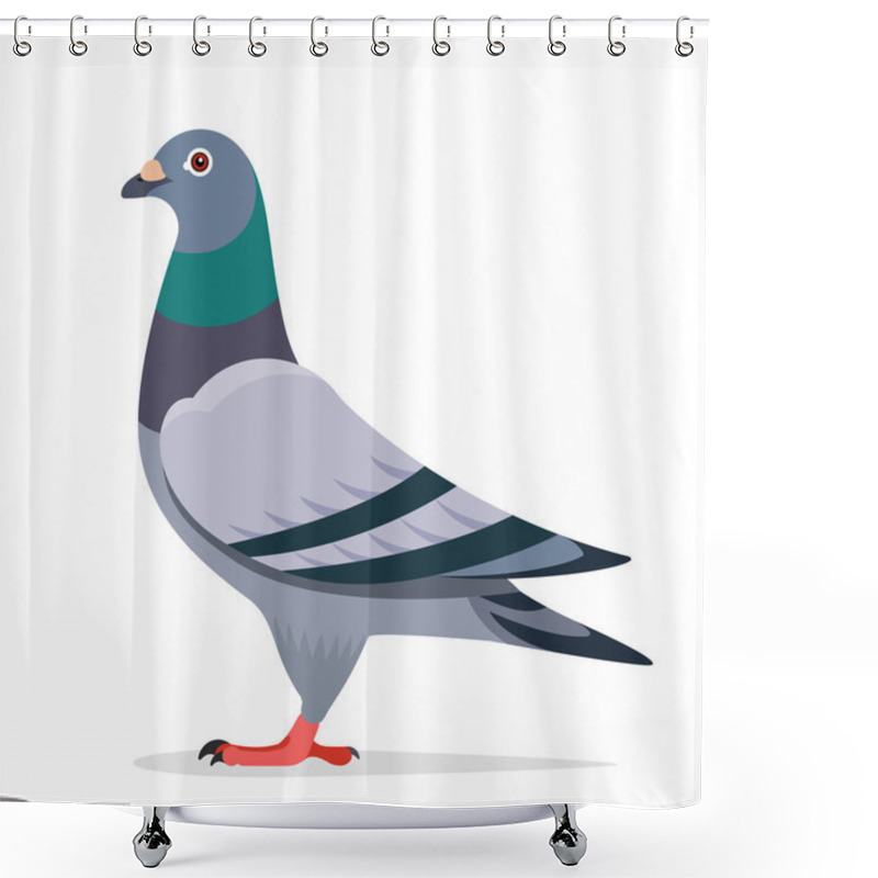 Personality  Pigeon Vector Character Shower Curtains