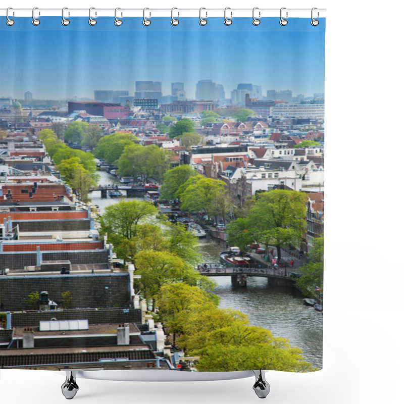 Personality  Amsterdam Panorama, Holland, Netherlands Shower Curtains