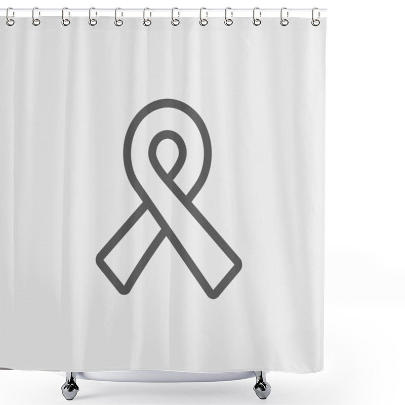 Personality  Unity Ribbon Thin Line Icon Shower Curtains