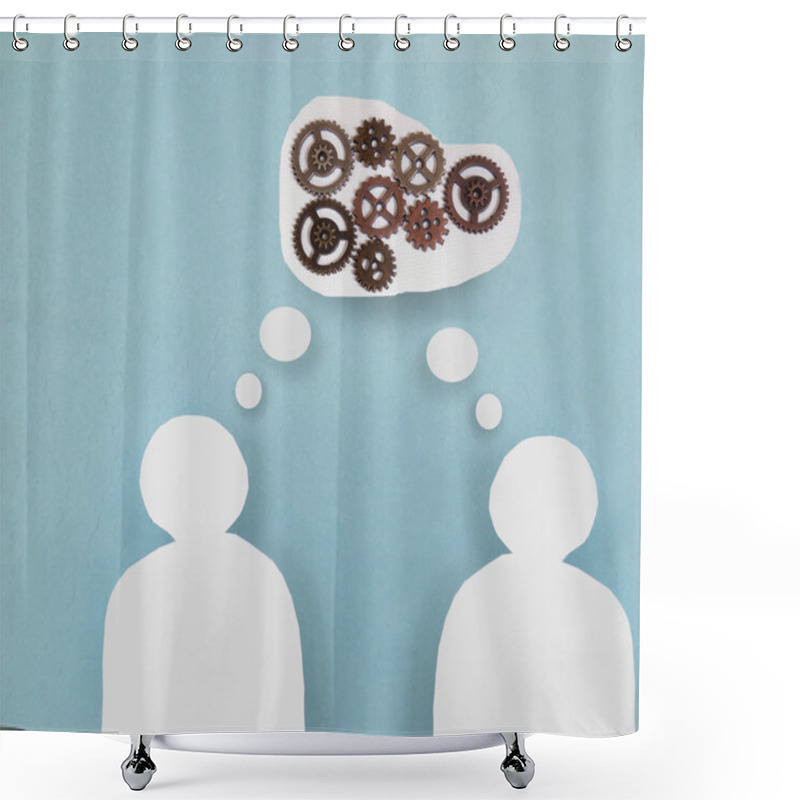 Personality  Collaboration Gears Shower Curtains