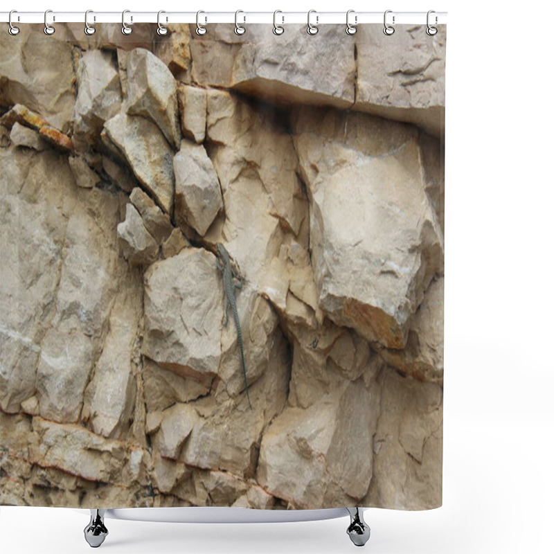 Personality  A Stone Wall Texture Shower Curtains