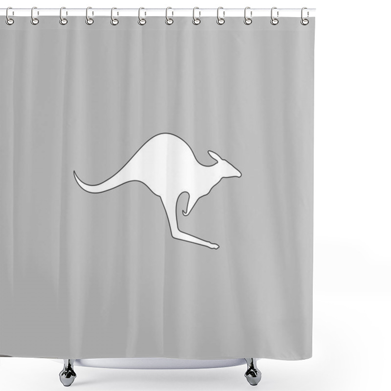 Personality  Kangaroo Computer Symbol Shower Curtains