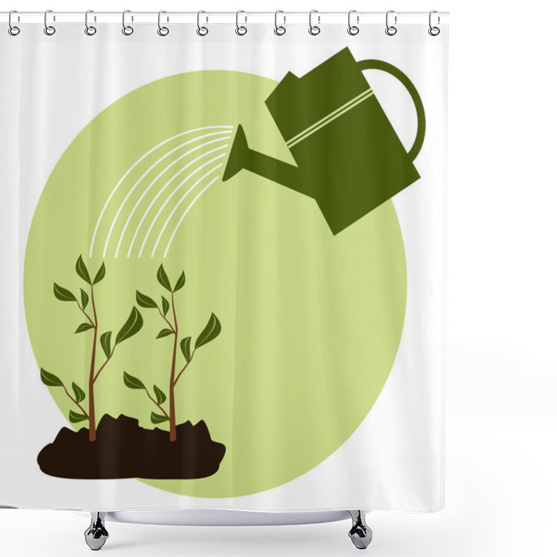 Personality  Arbor Day Icon Shower Curtains