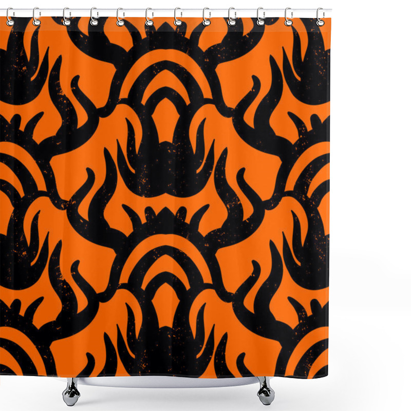 Personality  Ethnic Vector Pattern With Tribal Motifs. Shower Curtains