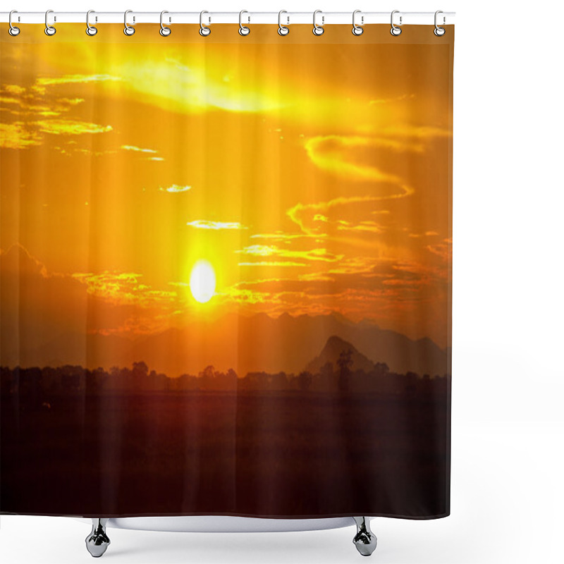 Personality  Sunset On Sri Lanka Shower Curtains