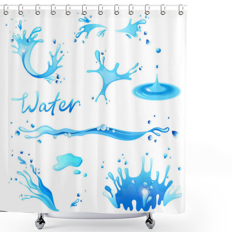 Personality  Water Splashes Shower Curtains