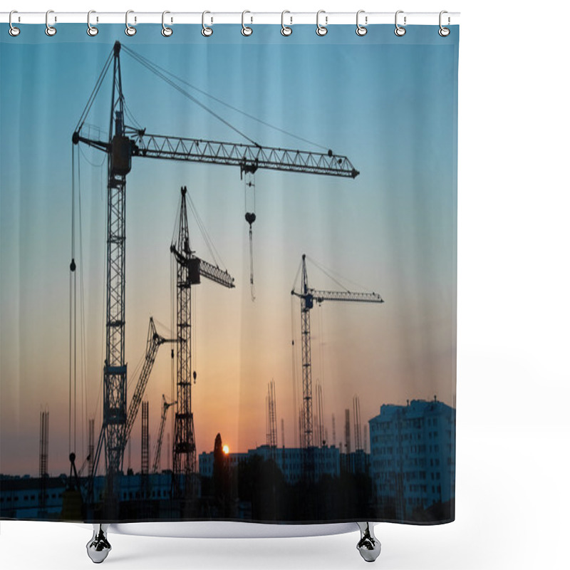 Personality  Industrial Cranes Shower Curtains