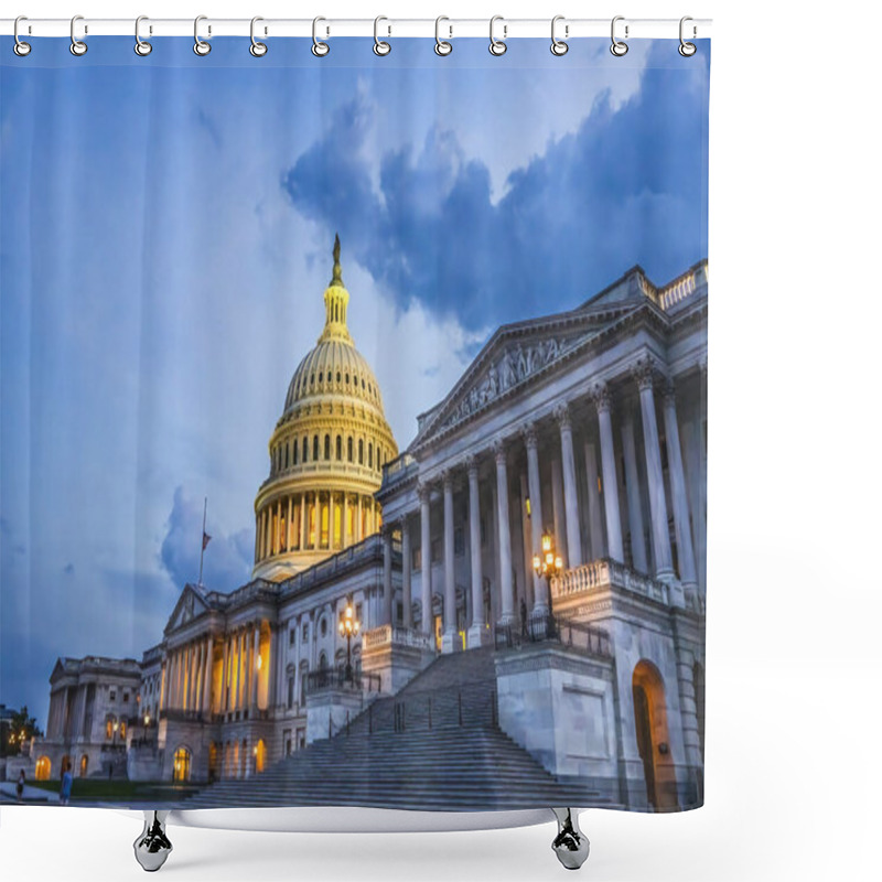 Personality  US Capitol Lights North Side Congress House Representatives Senate Capital City Washington DC Shower Curtains