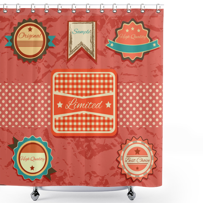 Personality  Independence Day Postcard Design Shower Curtains