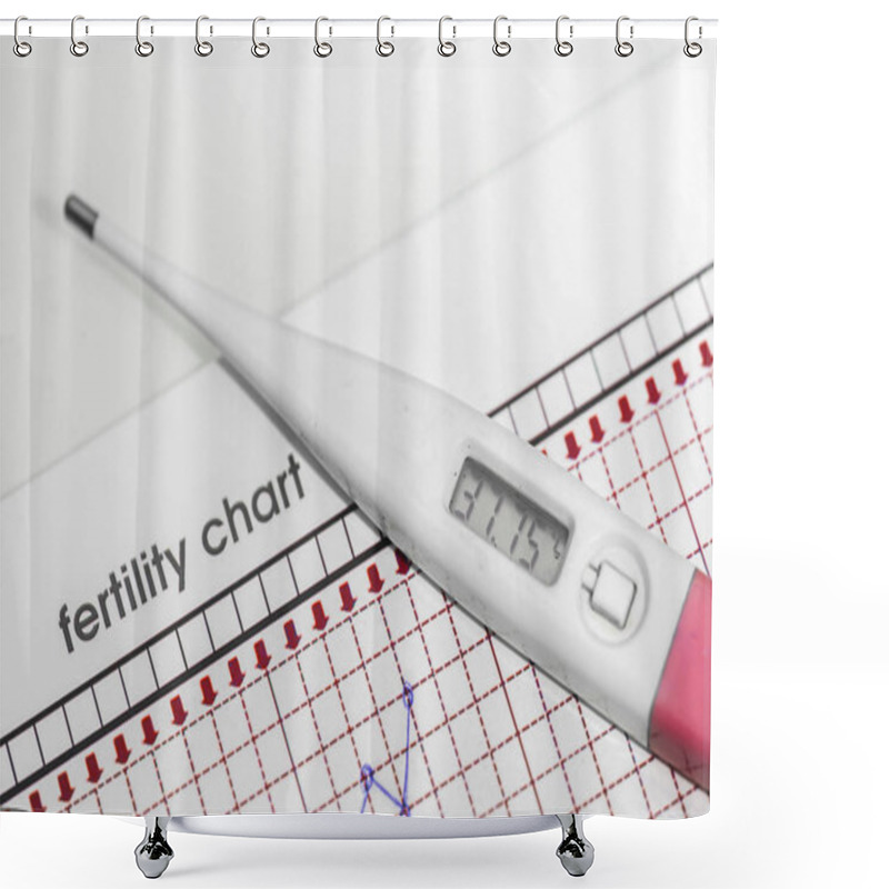 Personality  Planning Of Pregnancy. The Fertility Chart. Selected Focus Shower Curtains