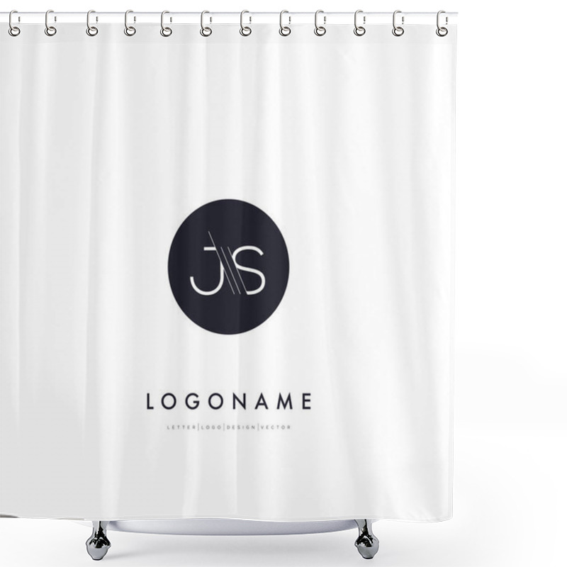 Personality  JS Letters Company Logo Shower Curtains