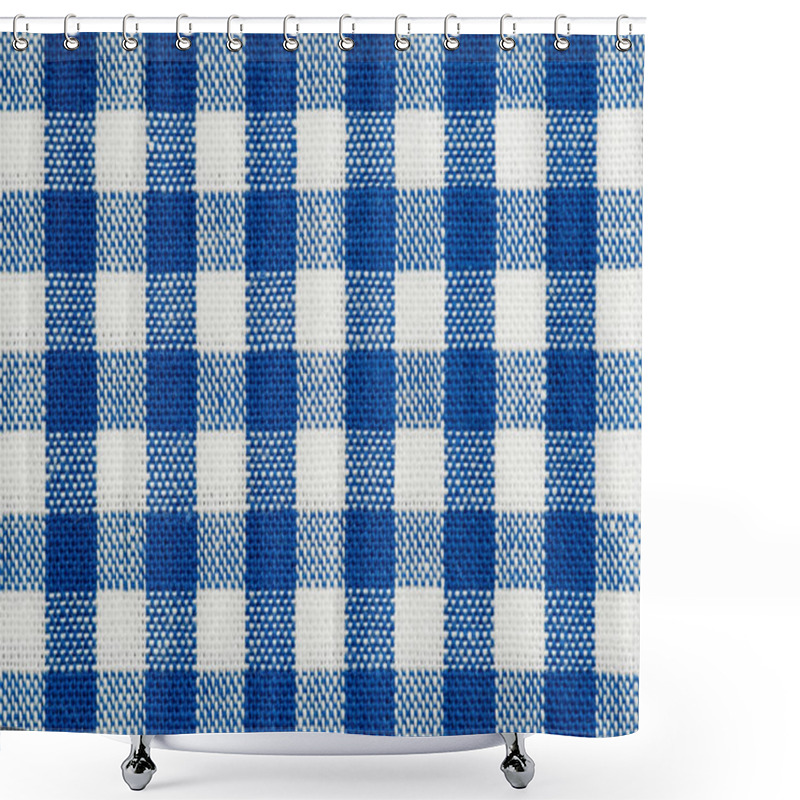 Personality  Blue Check Shower Curtains