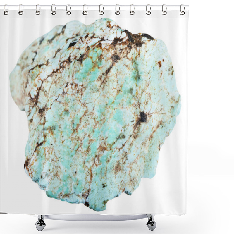 Personality  Turquoise Gemstone From Iran Isolated Shower Curtains