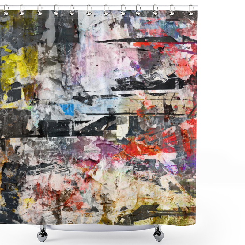 Personality  Torn Ads Posters Shower Curtains