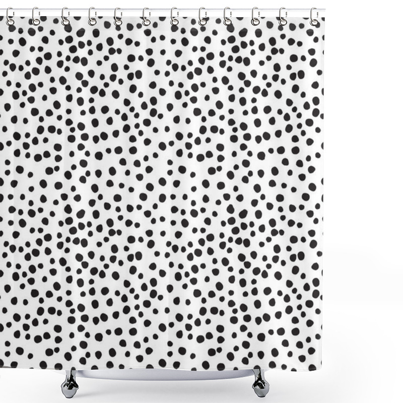 Personality  Hand Drawn Polka Dots Texture Vector Shower Curtains