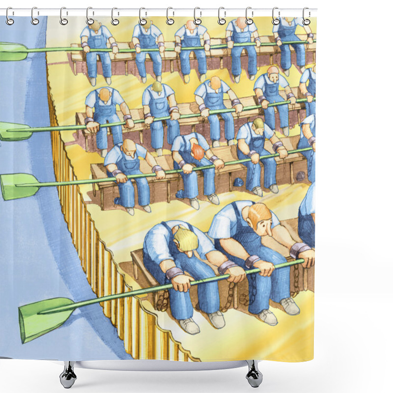 Personality  Engine Of The Economy Shower Curtains